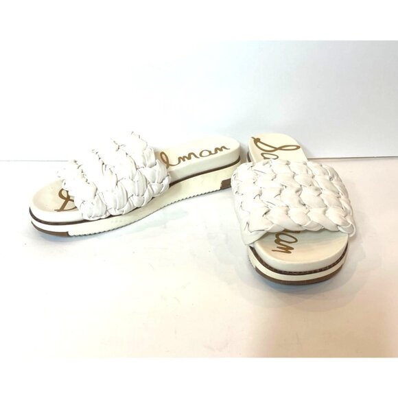 Sam Edelman Ainslie Braided White Slide Sandals Platform Size 8 Stylish & Comfor - Picture 7 of 12